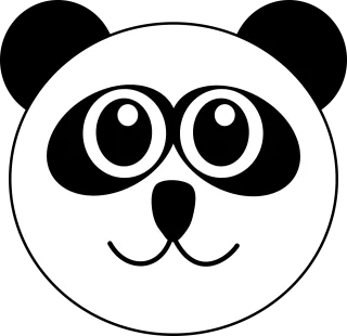 Panda Head Cute Stickdatei