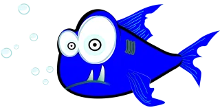 Shark Cartoon Fish Stickdatei