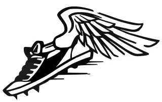 Running shoes Speed Wings Stickdatei