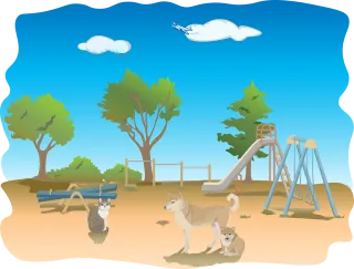 Playground Animals Dog Stickdatei
