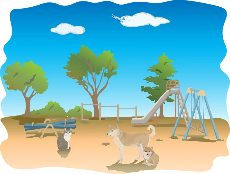 Playground Animals Dog Stickdatei – Kinder