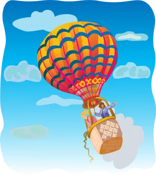 Airballoon Air balloon Flight Stickdatei