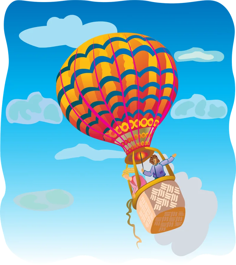Airballoon Air balloon Flight Stickdatei – Fahrzeuge