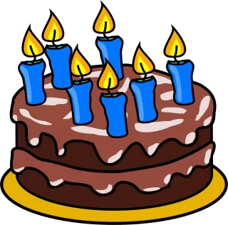 Birthday cake Candles Food Stickdatei