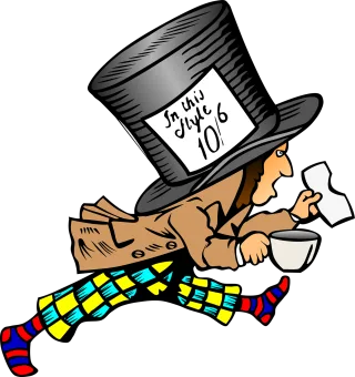 Mad hatter Drawing Cartoon Stickdatei