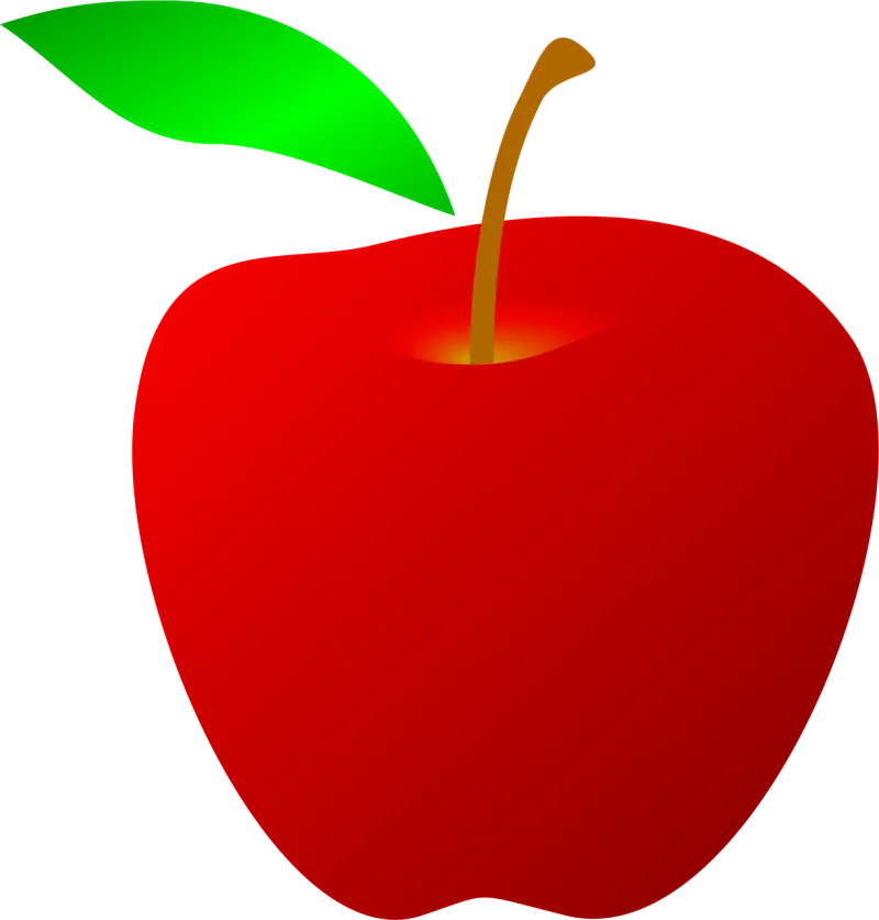 Apple Red School Stickdatei – Essen & Trinken