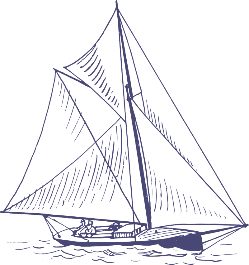 Yacht Boat Blue Stickdatei – Fahrzeuge