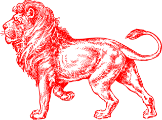 Lion Red Male Stickdatei