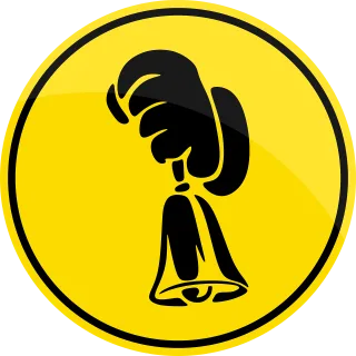 Bell Hand Icon Stickdatei