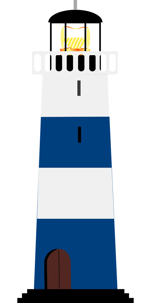 Lighthouse Blue White Stickdatei – Fahrzeuge