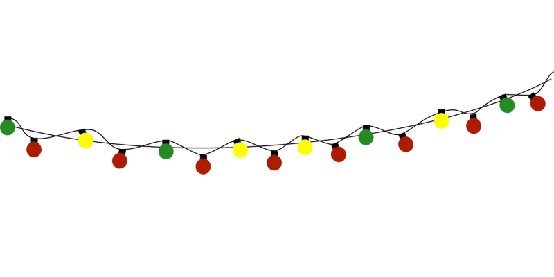 Christmas String Lights Stickdatei – Weihnachten