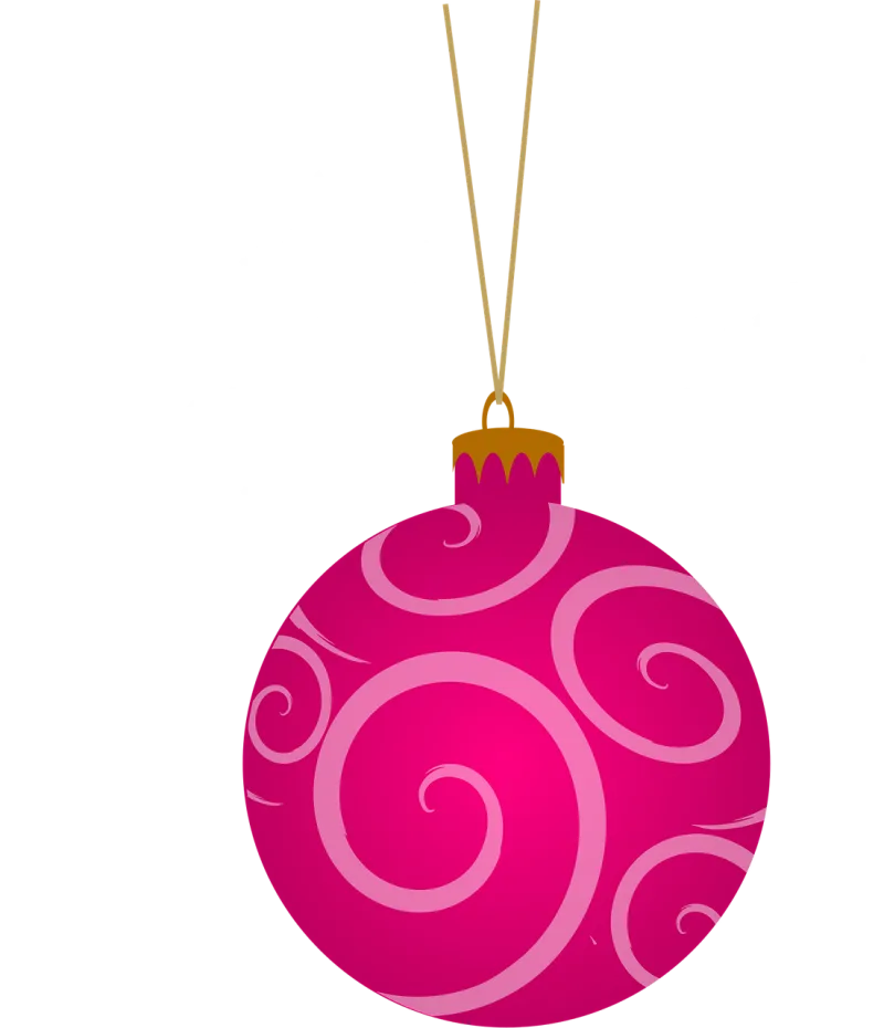 Tree Round Pink Stickdatei – Weihnachten