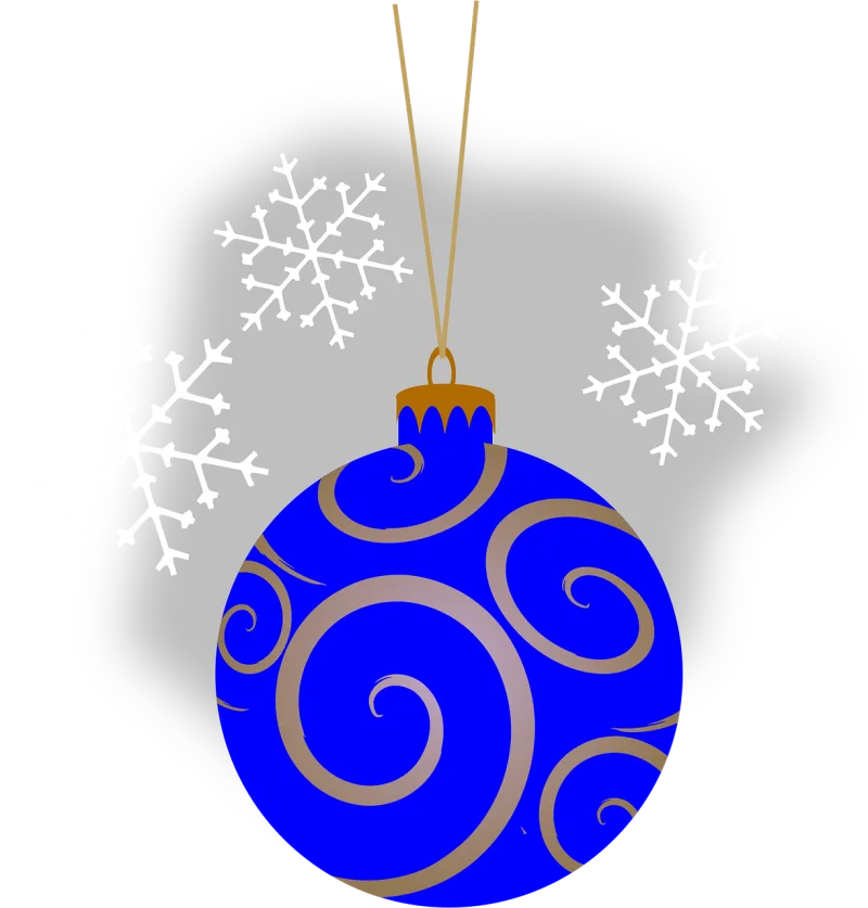 Bauble Blue Christmas Stickdatei – Weihnachten