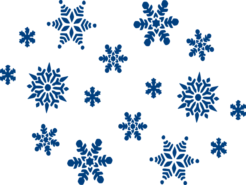 Snowflakes Blue Sky Stickdatei – Weihnachten