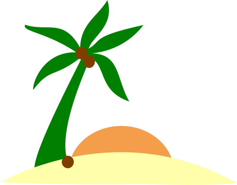 Sand Beach Island Stickdatei – Natur