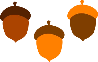 Acorn Brown Fall Stickdatei