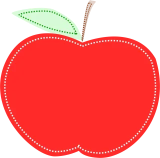 Red Apple Fruit Stickdatei – Essen & Trinken