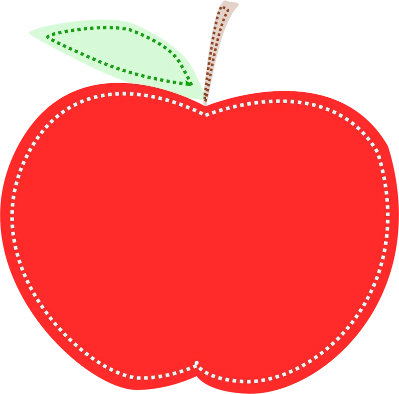 Red Apple Fruit Stickdatei – Essen & Trinken