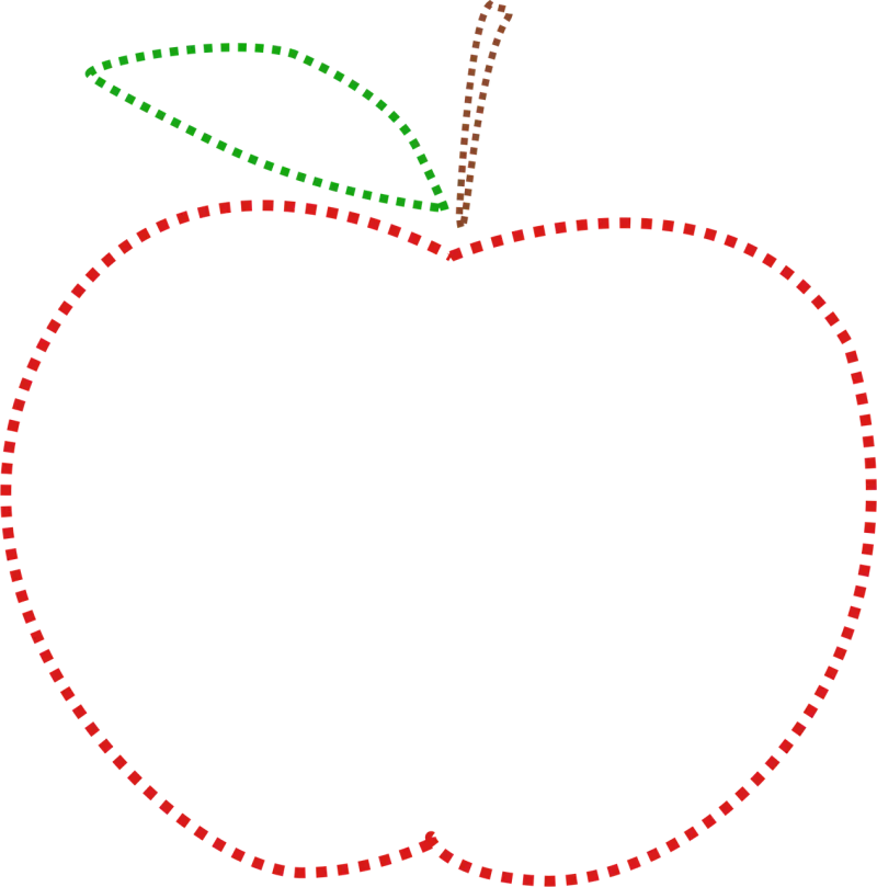 Red Apple Nature Stickdatei – Essen & Trinken