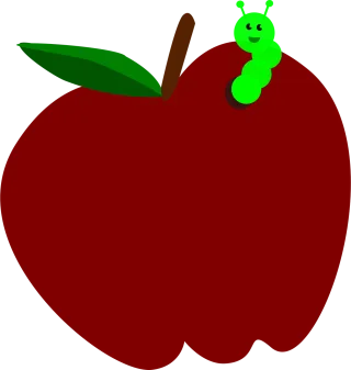 Red Apple Fruit Stickdatei