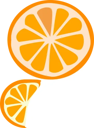 Slice Fruit Orange Stickdatei