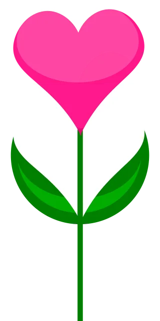 Flower Heart Love Stickdatei