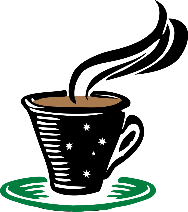 Coffee Steaming Star Stickdatei – Essen & Trinken