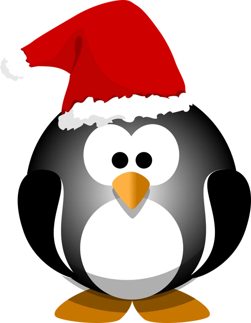 Penguin Black Bird Stickdatei – Weihnachten