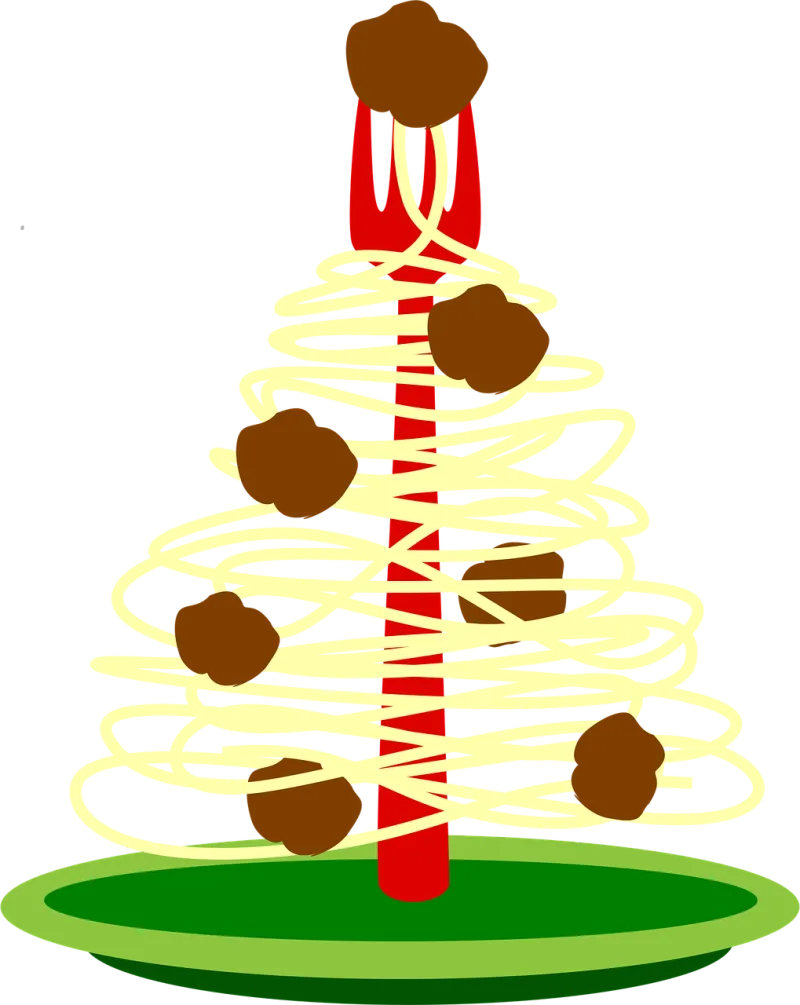Food Plate Spaghetti Stickdatei – Weihnachten