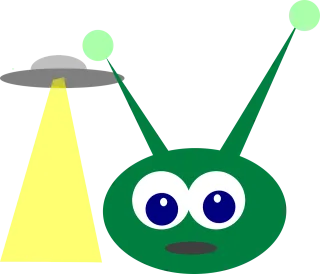 Green Alien Ship Stickdatei