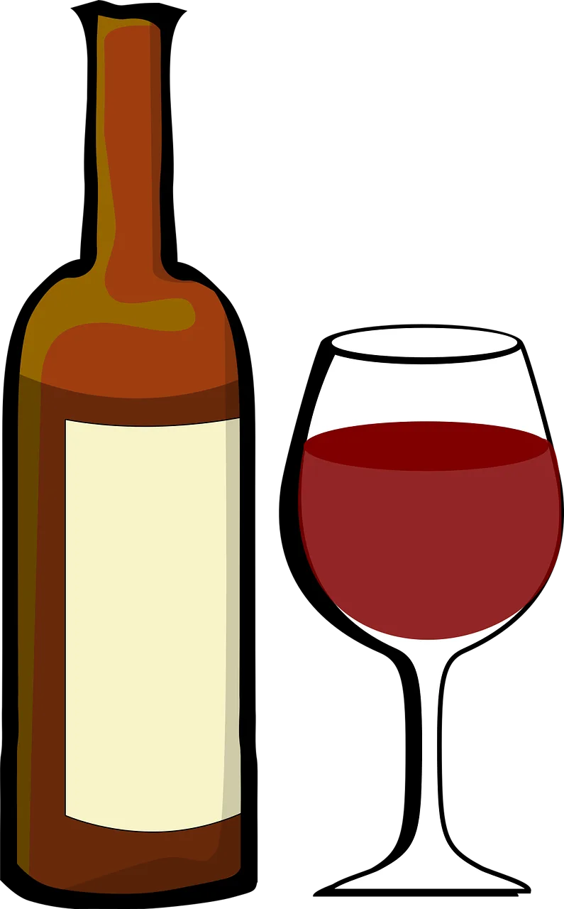 Glass Red Wine Stickdatei – Essen & Trinken
