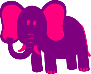 Pink Elephant Cute Stickdatei