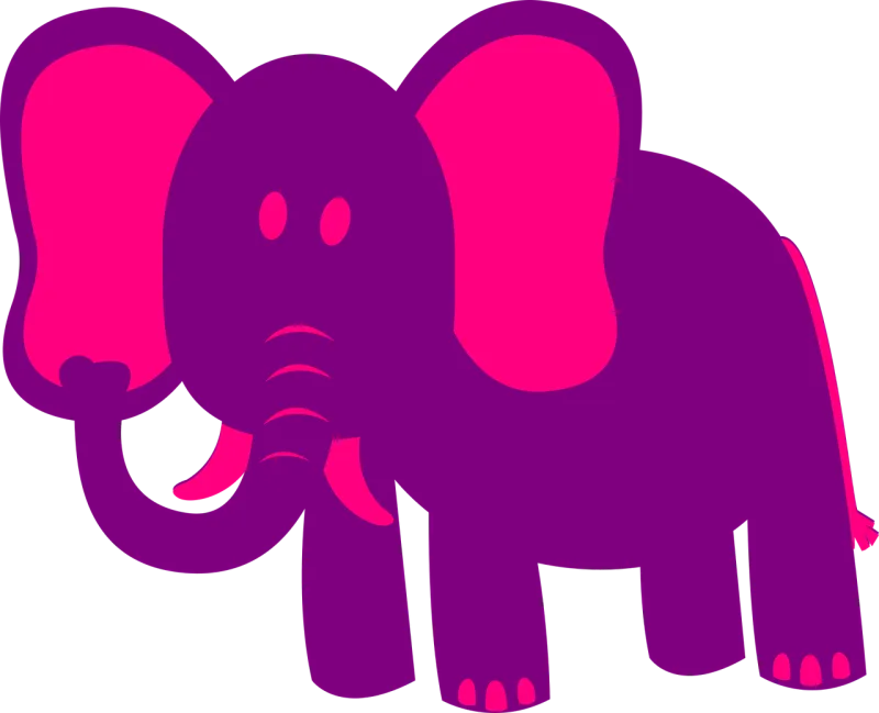 Pink Elephant Cute Stickdatei – Tiere