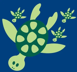 Turtle Swimming Cute Stickdatei