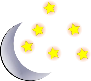 Moon Stars Sky Stickdatei