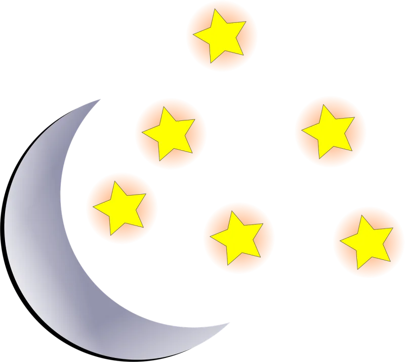 Moon Stars Sky Stickdatei – Natur