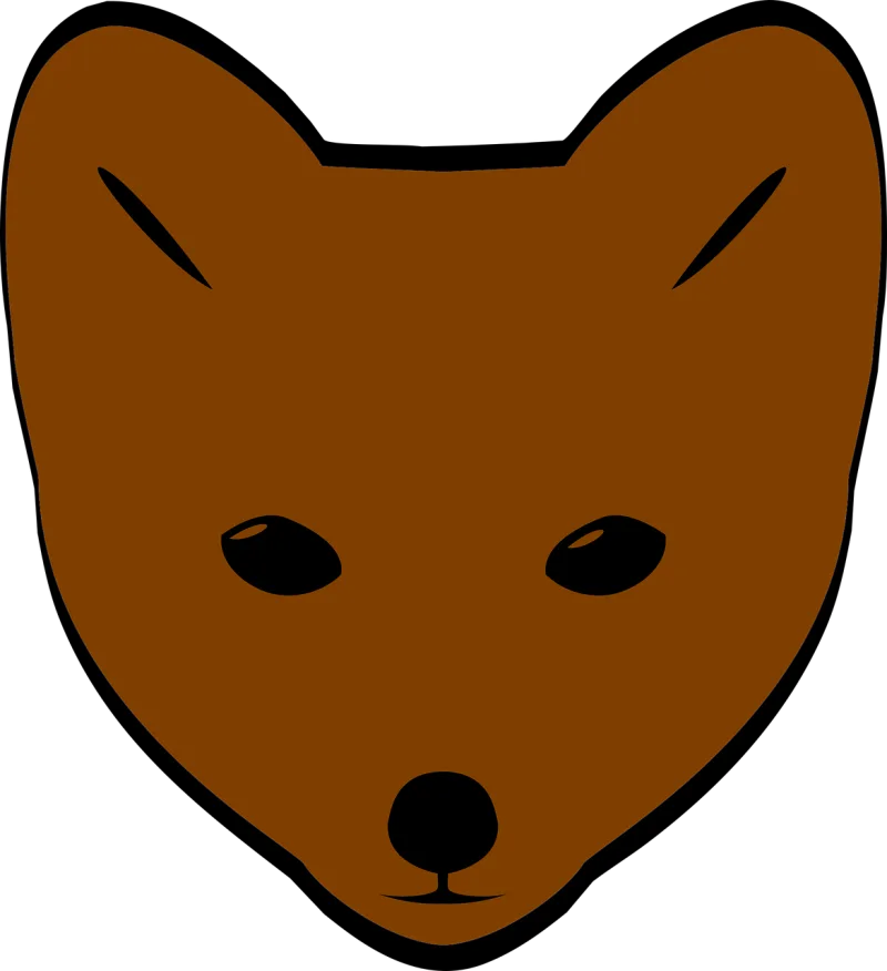 Brown Face Fox Stickdatei – Tiere