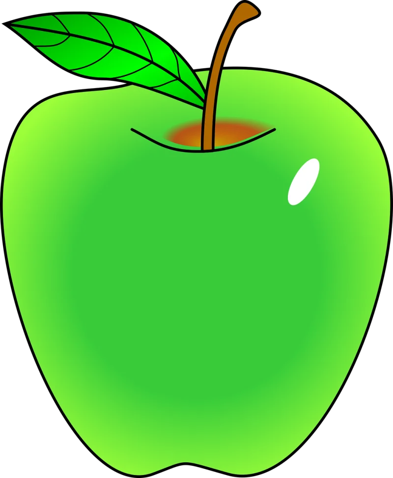 Green Apple Fruit Stickdatei – Essen & Trinken