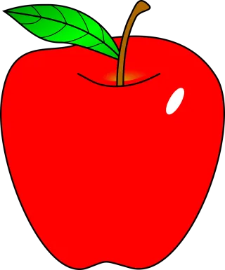Red Apple Fruit Stickdatei