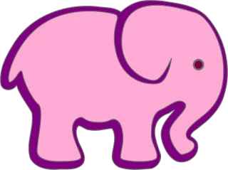 Purple Pink Elephant Stickdatei
