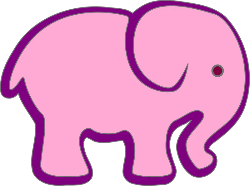 Purple Pink Elephant Stickdatei – Tiere