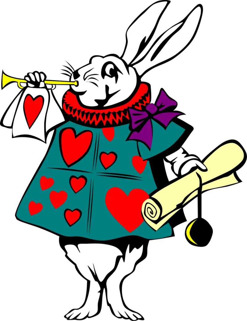 Alice in wonderland Nature Rabbit Stickdatei – Tiere