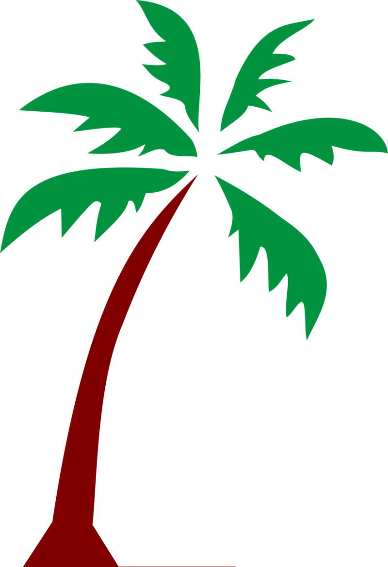 Island Palm Fronds Stickdatei – Natur