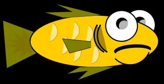 Fish Goldfish Cartoon Stickdatei
