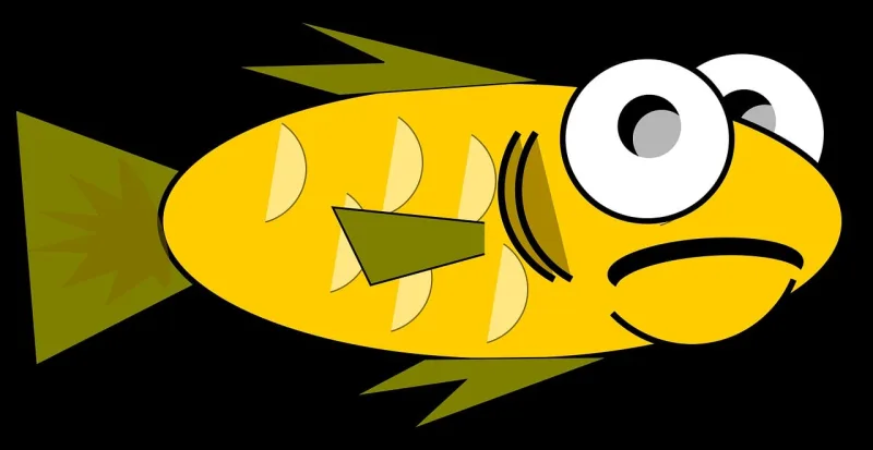 Fish Goldfish Cartoon Stickdatei – Tiere