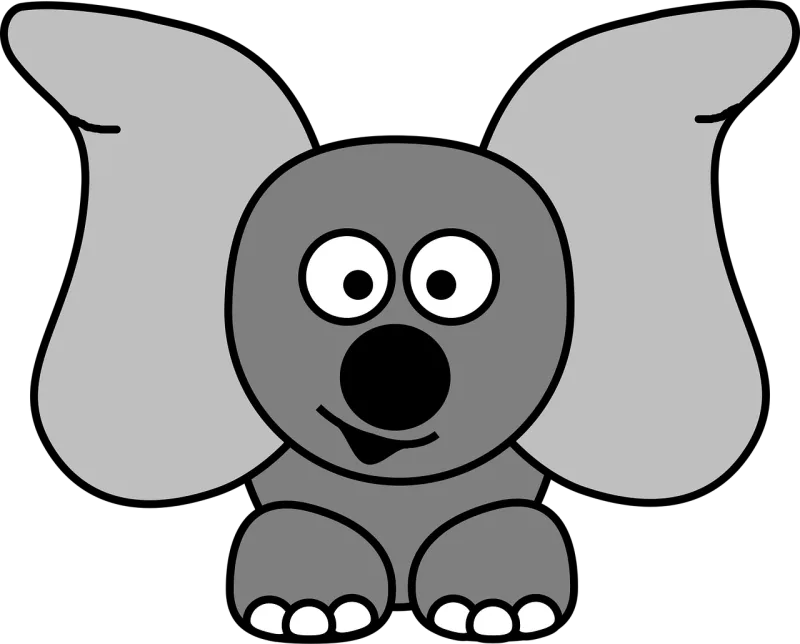Jug ears Elephant Dumbo Stickdatei – Tiere