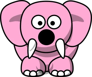 Elephant Cartoon Cute Stickdatei