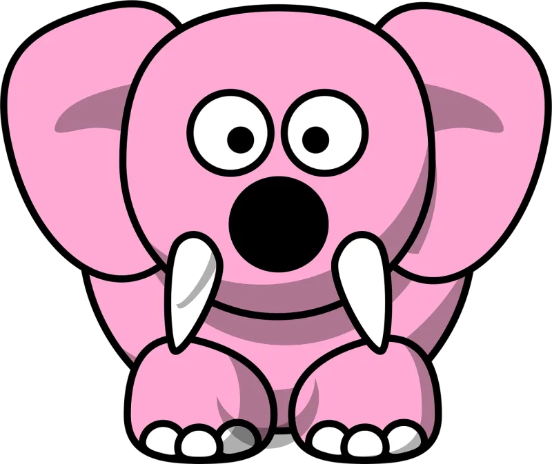 Elephant Cartoon Cute Stickdatei – Tiere