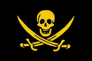 Pirate flag Death's head Black Stickdatei