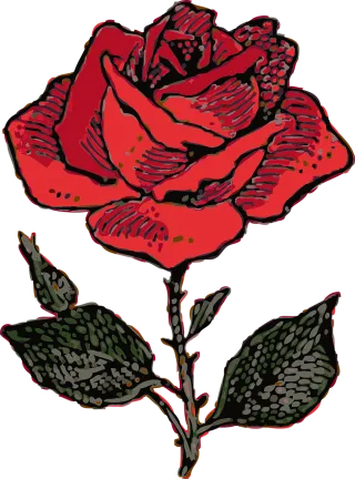 Red rose Love Flower background Stickdatei – Herzen & Liebe